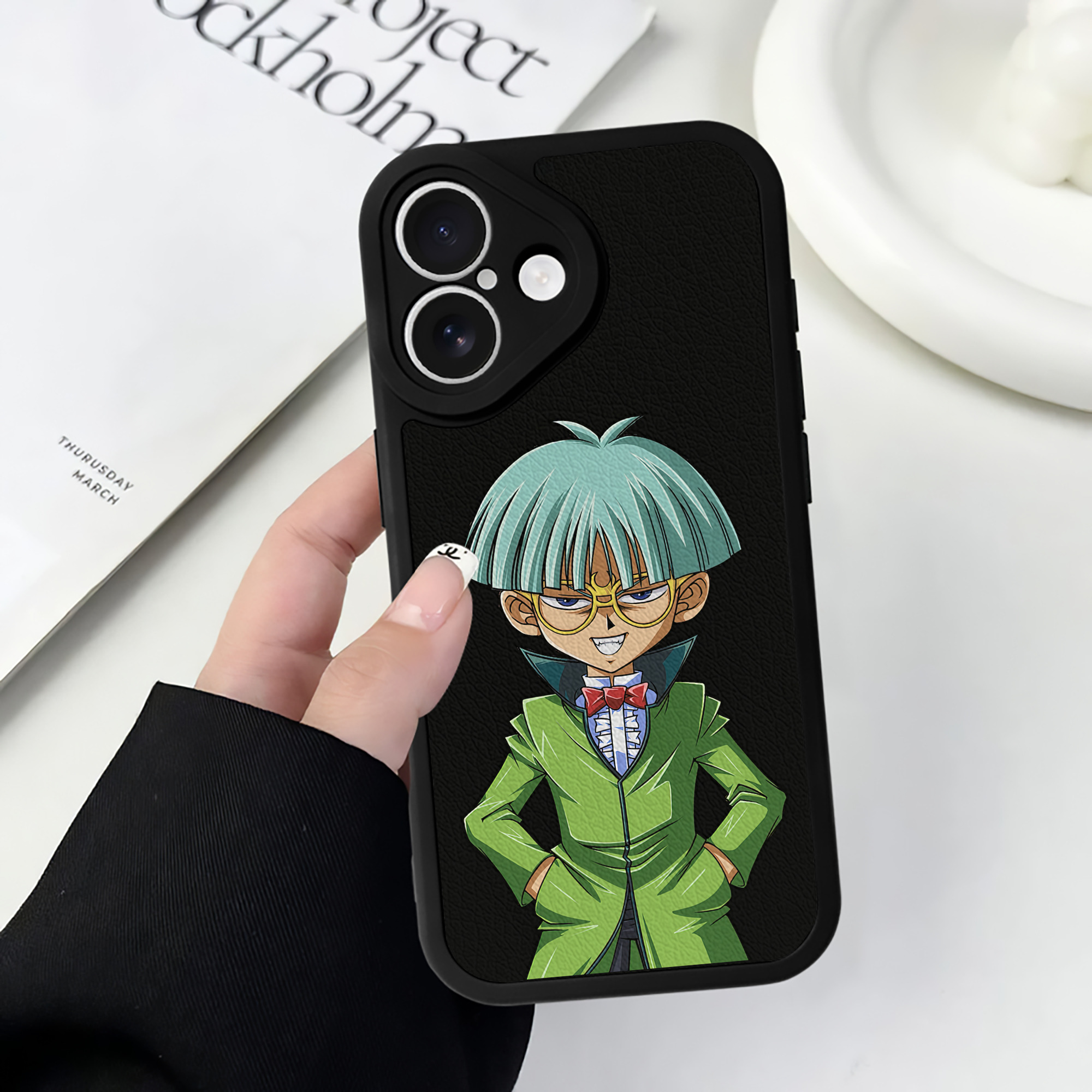 遊☆戯☆王 Yu-Gi-Oh! 【iPhone 16シリーズ対応】シリコンスマホケース（レザー調） 材質：シリコン
